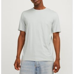 Tricou din bumbac organic cu decolteu la baza gatului-BARBATI-IMBRACAMINTE/Tricouri si maiouri