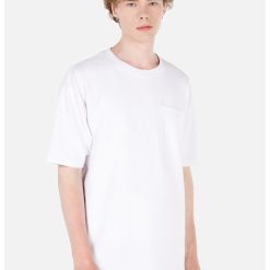 Tricou lejer cu buzunar aplicat pe piept-BARBATI-