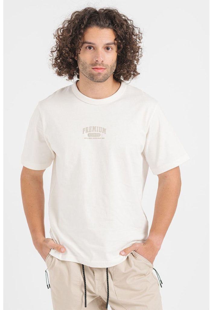 Tricou lejer cu logo-BARBATI-IMBRACAMINTE/Tricouri si maiouri