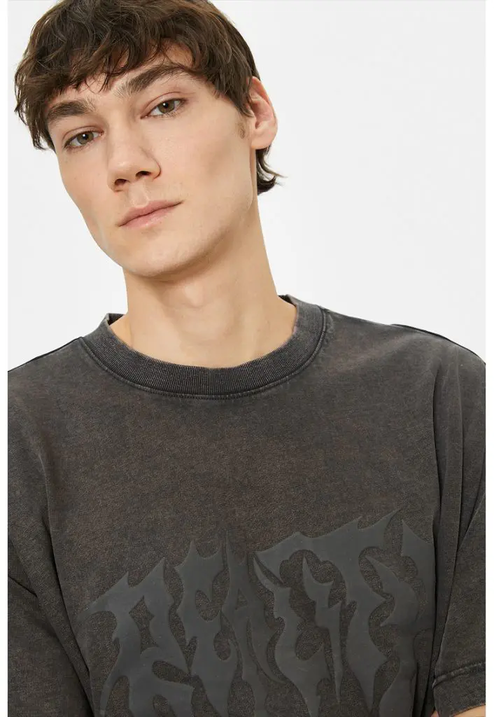 Tricou lejer de bumbac cu imprimeu-BARBATI-