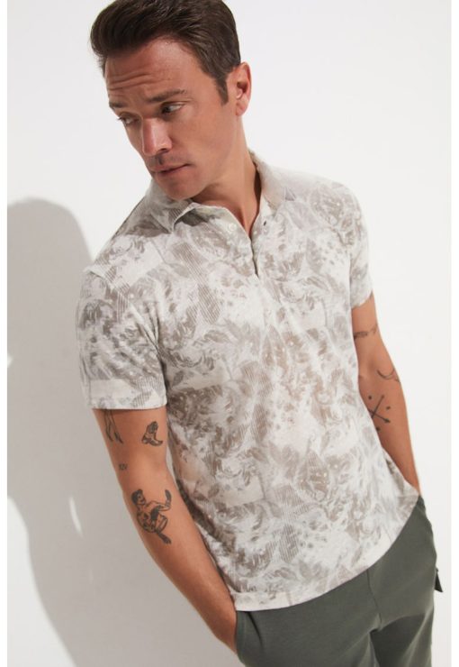 Tricou polo cambrat de bumbac-BARBATI-