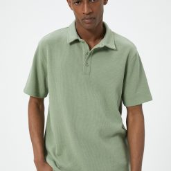 Tricou polo cu aspect texturat-BARBATI-