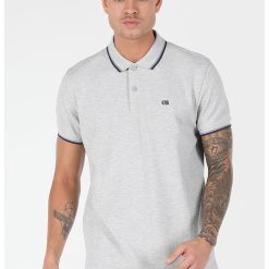 Tricou polo de bumbac din material pique-BARBATI-
