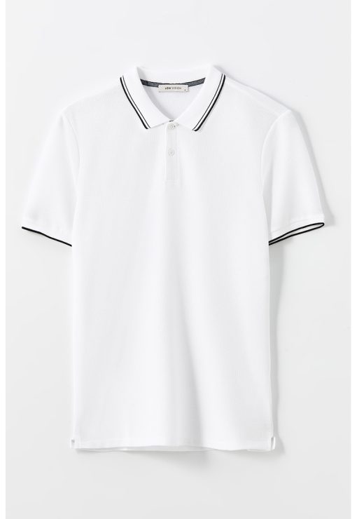 Tricou polo din amestec de bumbac-BARBATI-IMBRACAMINTE/Tricouri si maiouri