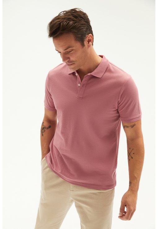 Tricou polo din bumbac pique-BARBATI-