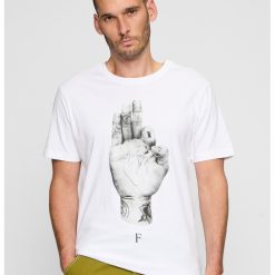 Tricou regular fit cu decolteu la baza gatului-BARBATI-