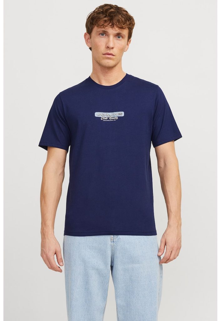 Tricou regular fit de bumbac cu logo-BARBATI-IMBRACAMINTE/Tricouri si maiouri