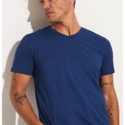 Tricou slim fit cu decolteu in V-BARBATI-IMBRACAMINTE/Tricouri si maiouri