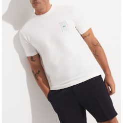Tricou slim fit cu decolteu la baza gatului-BARBATI-IMBRACAMINTE/Tricouri si maiouri