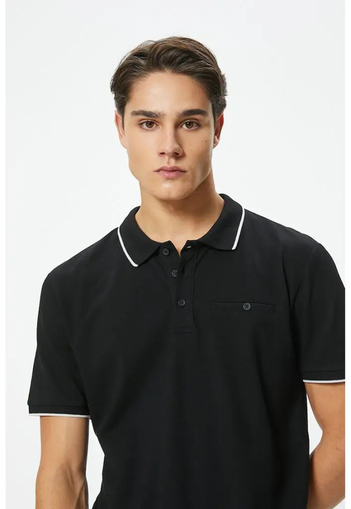 Tricou slim fit polo de bumbac-BARBATI-