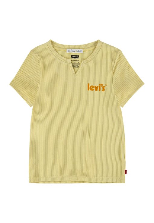 Tricou striat cu decolteu la baza gatului-FETE-IMBRACAMINTE/Tricouri si maiouri