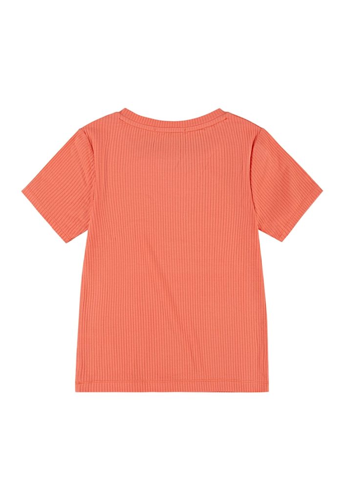 Tricou striat cu decolteu la baza gatului-FETE-IMBRACAMINTE/Tricouri si maiouri