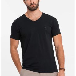 Tricou uni cu decolteu in V-BARBATI-IMBRACAMINTE/Tricouri si maiouri