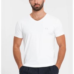 Tricou uni cu decolteu in V-BARBATI-IMBRACAMINTE/Tricouri si maiouri