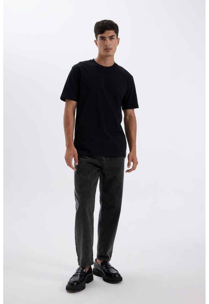 Tricou uni de bumbac-BARBATI-