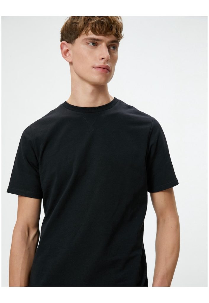 Tricou uni de bumbac-BARBATI-IMBRACAMINTE/Tricouri si maiouri