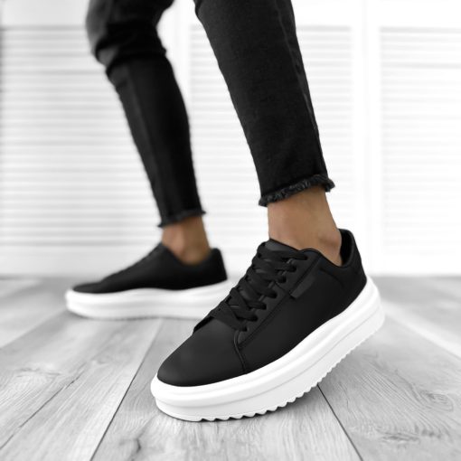 Adidasi barbati casual negru cu alb 069 N11-2-Incaltaminte > Adidasi barbati