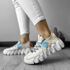 Adidasi dama casual din panza  bej H25   T14-1-Incaltaminte > Incaltaminte dama > Adidasi dama