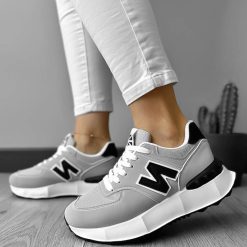 Adidasi dama casual gri A22  N10-2-Incaltaminte > Incaltaminte dama > Adidasi dama