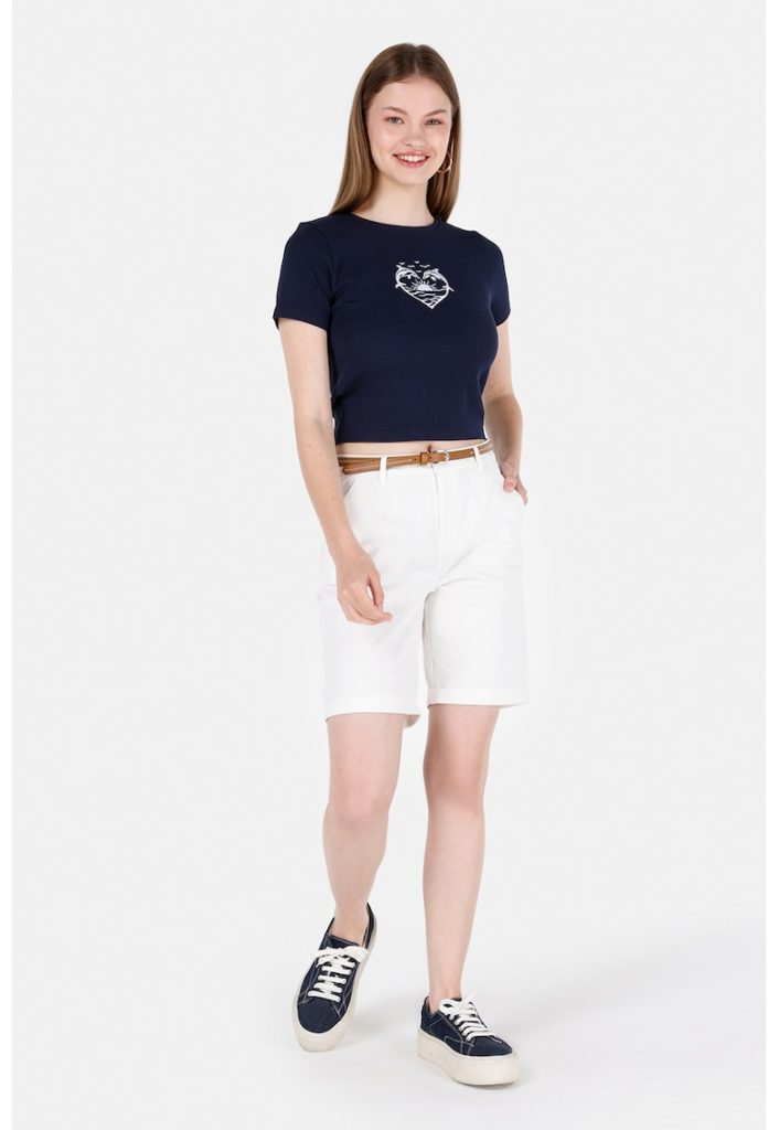 Bermude slim fit-FEMEI/IMBRACAMINTE/Pantaloni si colanti-IMBRACAMINTE/Pantaloni si colanti
