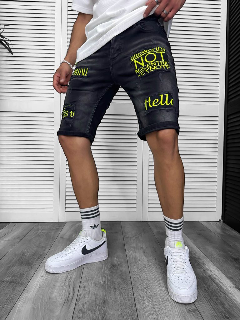 Blugi barbati scurti conici 7053-Blugi barbati > Blugi scurti