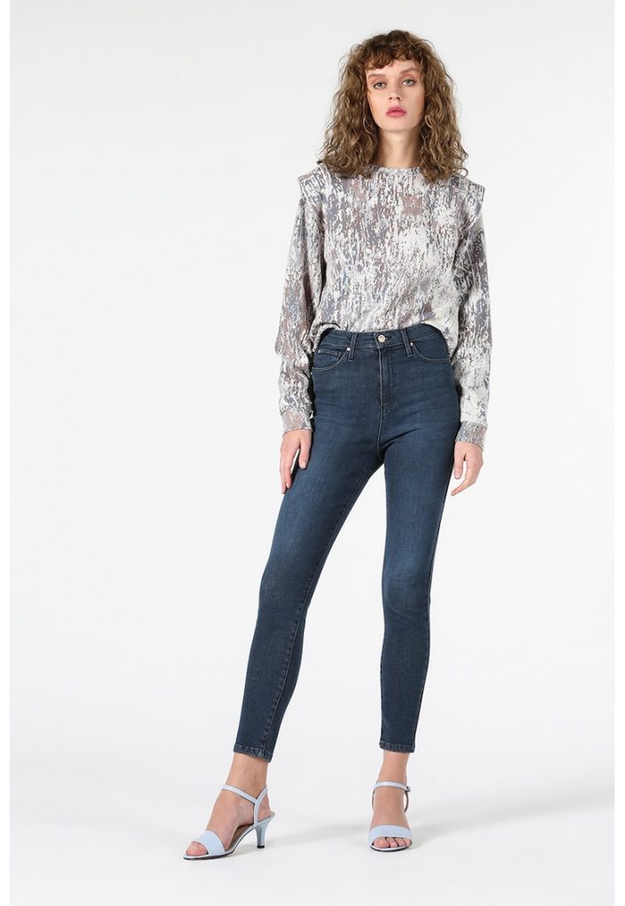 Blugi skinny cu talie inalta-FEMEI/IMBRACAMINTE/Blugi-IMBRACAMINTE/Blugi