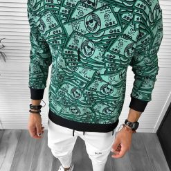 Bluza barbati verde slim fit K370 D5-1.4-Bluze barbati