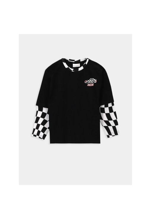 Bluza copii -  48395 - Negru - Bumbac-FETE/IMBRACAMINTE/Bluze-IMBRACAMINTE/Bluze