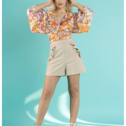 Bluza crop din satin cu maneci chimono Heidi-FEMEI/IMBRACAMINTE/Bluze-IMBRACAMINTE/Bluze
