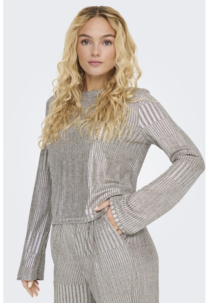Bluza cu aspect striat-FEMEI/IMBRACAMINTE/Bluze-IMBRACAMINTE/Bluze