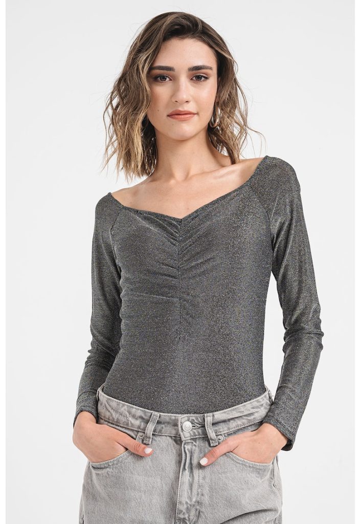 Bluza cu decolteu in V Pandra-FEMEI/IMBRACAMINTE/Bluze-IMBRACAMINTE/Bluze