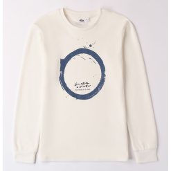 Bluza cu decolteu la baza gatului si imprimeu-BAIETI/IMBRACAMINTE/Bluze-IMBRACAMINTE/Bluze