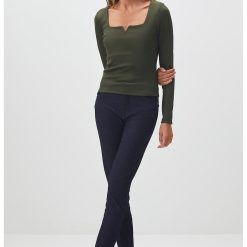 Bluza cu decolteu patrat-FEMEI/IMBRACAMINTE/Bluze-IMBRACAMINTE/Bluze