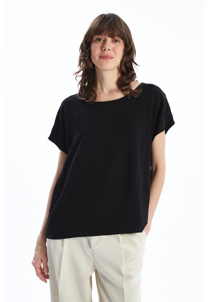Bluza cu decolteu rotund-FEMEI/IMBRACAMINTE/Bluze-IMBRACAMINTE/Bluze