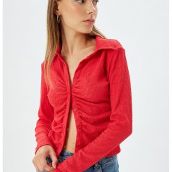 Bluza cu fronseu-FEMEI/IMBRACAMINTE/Bluze-IMBRACAMINTE/Bluze