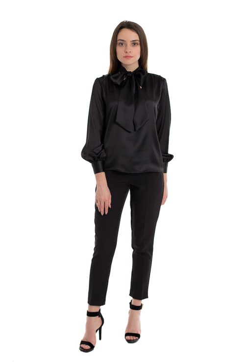 Bluza cu funda din panglici Brianna-FEMEI/IMBRACAMINTE/Bluze-IMBRACAMINTE/Bluze