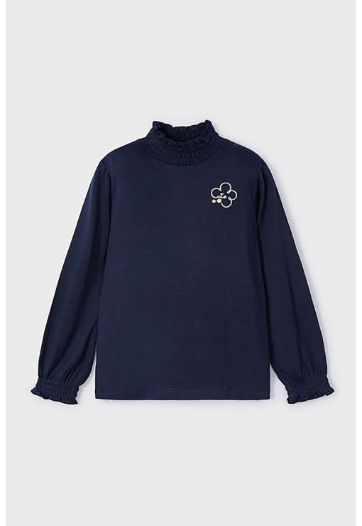 Bluza cu guler scurt si maneste elastice-FETE/IMBRACAMINTE/Bluze-IMBRACAMINTE/Bluze