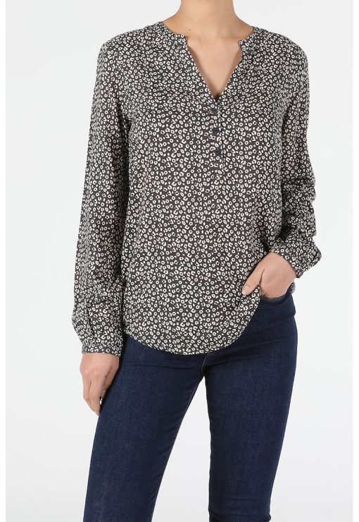 Bluza cu imprimeu floral-FEMEI/IMBRACAMINTE/Bluze-IMBRACAMINTE/Bluze