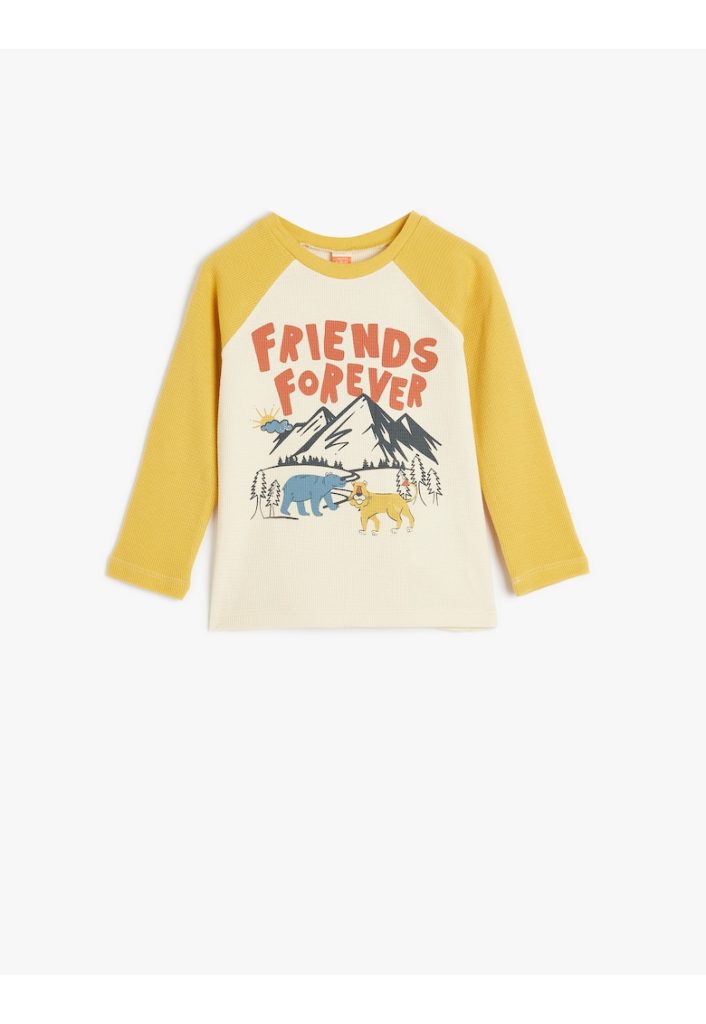 Bluza cu imprimeu grafic si maneci raglan-BAIETI/IMBRACAMINTE/Bluze-IMBRACAMINTE/Bluze