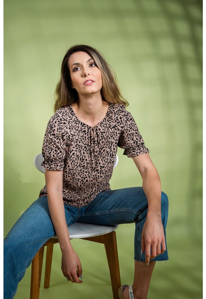 Bluza cu imprimeu si maneci scurte Alana-FEMEI/IMBRACAMINTE/Bluze-IMBRACAMINTE/Bluze