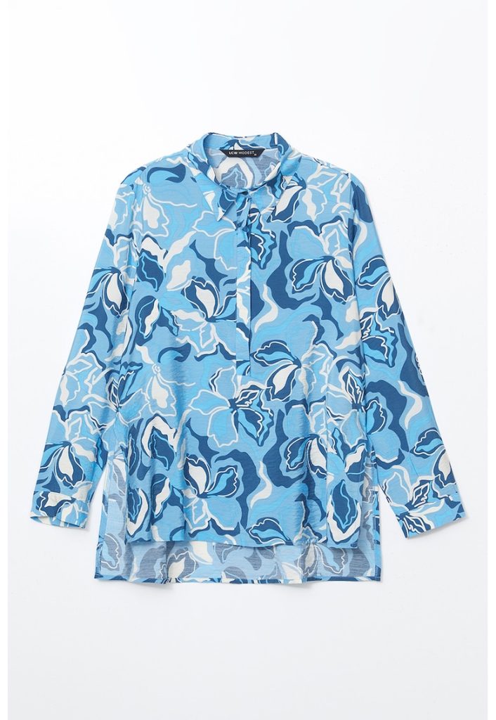 Bluza cu model floral-FEMEI/IMBRACAMINTE/Bluze-IMBRACAMINTE/Bluze