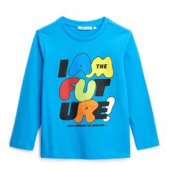 Bluza cu text contrastant-BAIETI/IMBRACAMINTE/Bluze-IMBRACAMINTE/Bluze