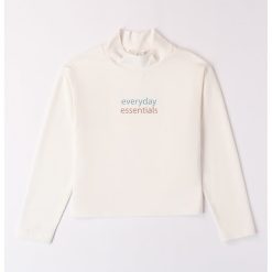 Bluza cu text si guler scurt-FETE/IMBRACAMINTE/Bluze-IMBRACAMINTE/Bluze