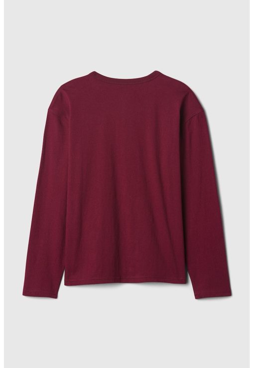 Bluza de bumbac cu decolteu henley-BAIETI/IMBRACAMINTE/Bluze-IMBRACAMINTE/Bluze