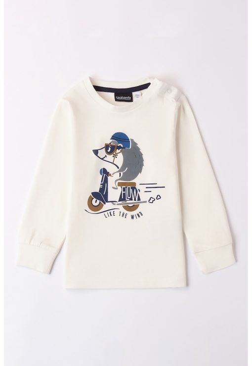 Bluza de bumbac cu imprimeu-BAIETI/IMBRACAMINTE/Bluze-IMBRACAMINTE/Bluze