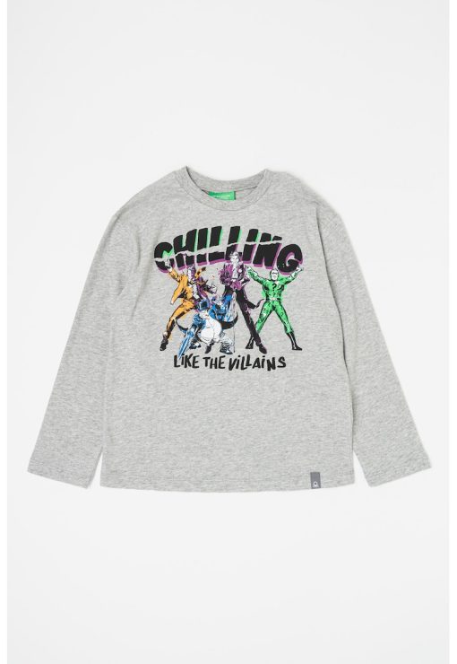 Bluza de bumbac cu imprimeu-BAIETI/IMBRACAMINTE/Bluze-IMBRACAMINTE/Bluze