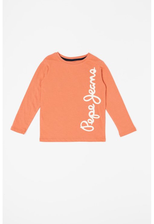 Bluza de bumbac cu imprimeu logo-BAIETI/IMBRACAMINTE/Bluze-IMBRACAMINTE/Bluze