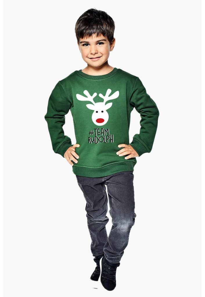 Bluza de trening cu decolteu la baza gatului si imprimeu-FETE/IMBRACAMINTE/Bluze-IMBRACAMINTE/Bluze