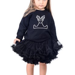 Bluza de trening cu decolteu la baza gatului si imprimeu Rudolf-FETE/IMBRACAMINTE/Bluze-IMBRACAMINTE/Bluze