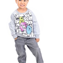 Bluza de trening cu decolteu la baza gatului si maneci raglan-FETE/IMBRACAMINTE/Bluze-IMBRACAMINTE/Bluze